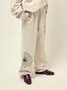 [mardimercredi] JOGGER PANTS FLOWER_OATMEAL BLACK