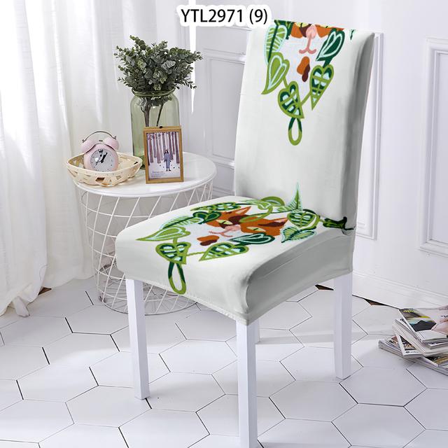 Animal Style Chairs Covers Cover For Dining Chair Cat Pattern Elastic Chairs Covers Case Stretch Home Removable Chair