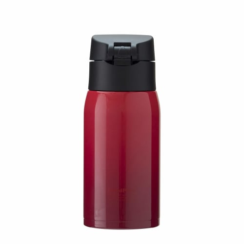 GoodPlus+ Vacuum Insulated Stainless Steel Mug, Air Zero, 350ml, Gradient Red [Keeps Drinks Hot or Cold] [Lightweight & Compact Design] [One-Touch Ope