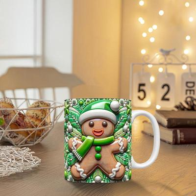 Tasse à café d'hiver Tasses à thé d'hiver de fête 11oz Vacances de Noël Jolies tasses à café et à thé avec poignée facile à tenir Tasse esthétique pour