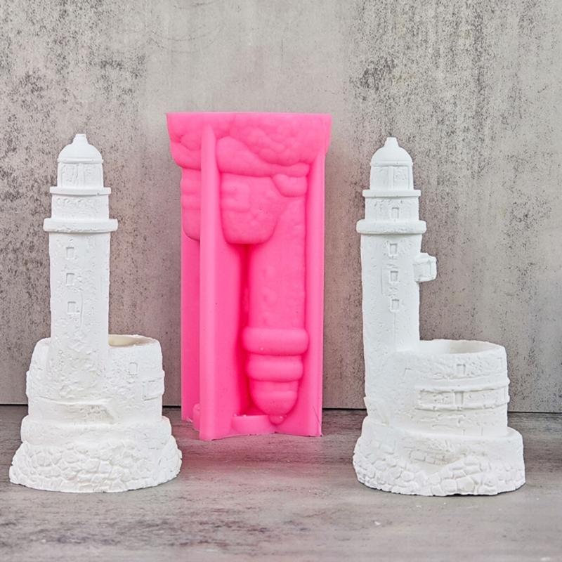 Tower Shaped Resin Silicone Molds for Epoxy Resin, Candle Holder, Tealight Holder Home Decoration, Plaster Silicone Mold