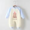 Combed Cotton Baby Bodysuit Long Sleeve Infant Jumpsuit Animal Romper Unisex Thermal Underwear Snaps Closure Soft Newborn Onesie Winter Warm Outfit