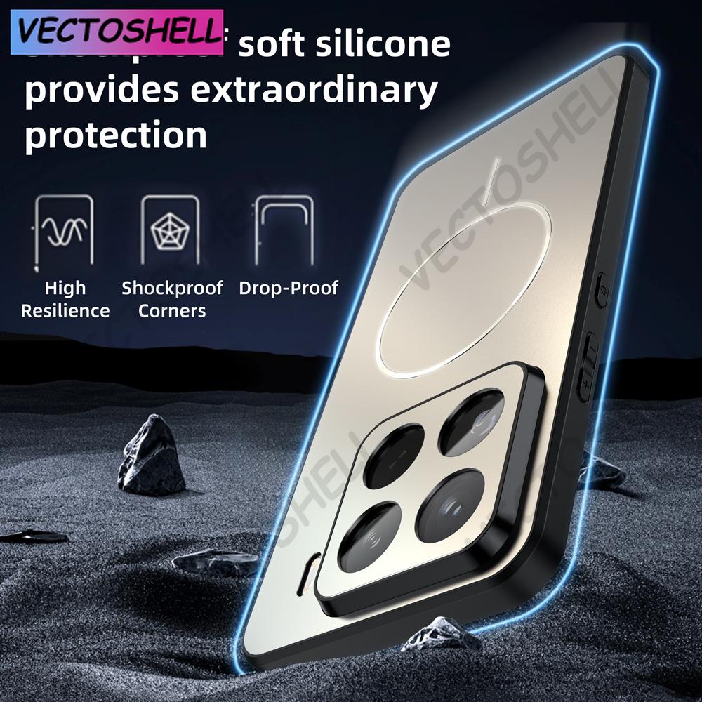 Magnetic Matte Phone Case For Xiaomi Mi 15T Pro 17 Pro Max Mi 15 Ultra 14 14T Pro For Magsafe Protection Shockproof Cover Bumper