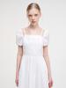 Etmont Strap Slit Off Shoulder Dress, White