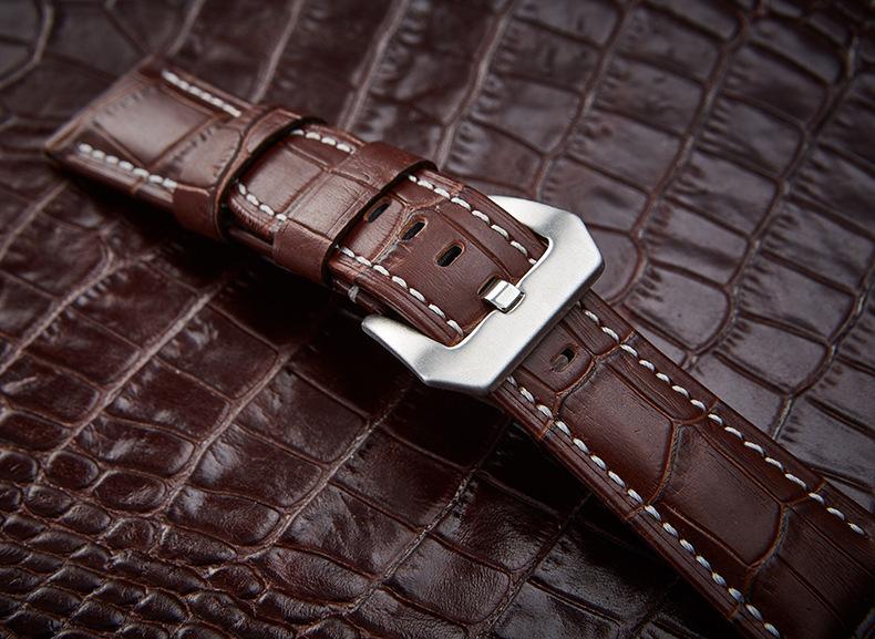 20 22 24 26mm Watch Accessory Suitable for Samsung Leather Watchband Sports Men Hand Made Watch Band