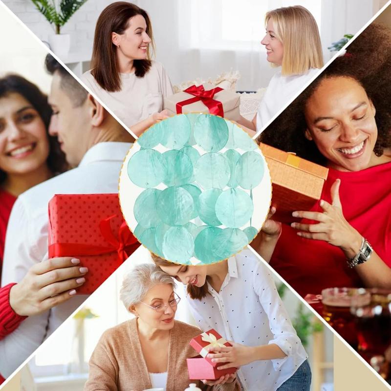 Coastal Style Shells Wind Chimes for Outdoor Garden Decor Great for Women Indoor/Outdoor Decorative(Wind Chime Pieces Only)