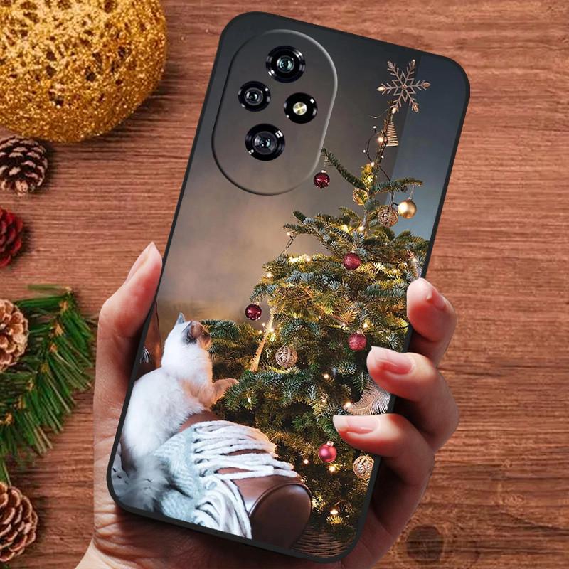 Christmas Silicone Soft Case for Honor 200 Pro 200 Lite 5G 90 Smart X5B Plus Cover Bumper for Honor X6B X6A Cute Bumper Funda