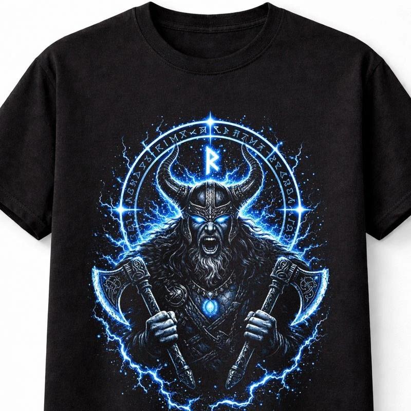 Viking Warrior Norse Axe Berserker Graphic Unisex TShirt S