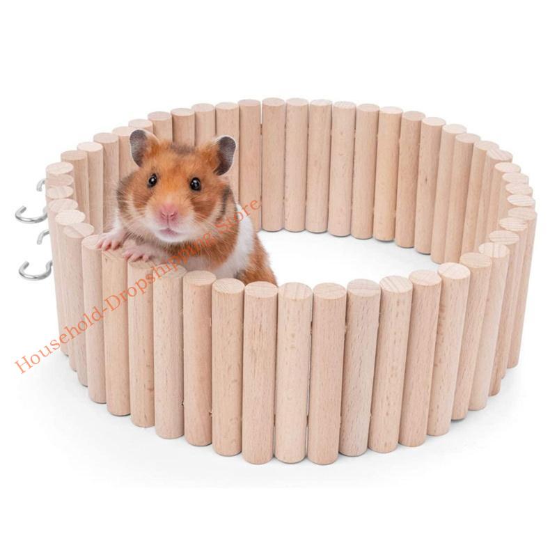 85AD Hamster Climbing Ladder Wooden Suspension Bridge for Guinea Pigs Hedgehogs