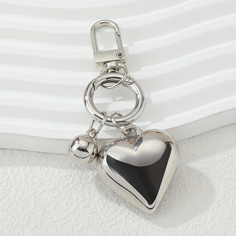 1pc Heart Keychain Love Theme Key Ring Purse Bag Backpack Car Charm Earphone Accessory, Gift For Valentine's Day
