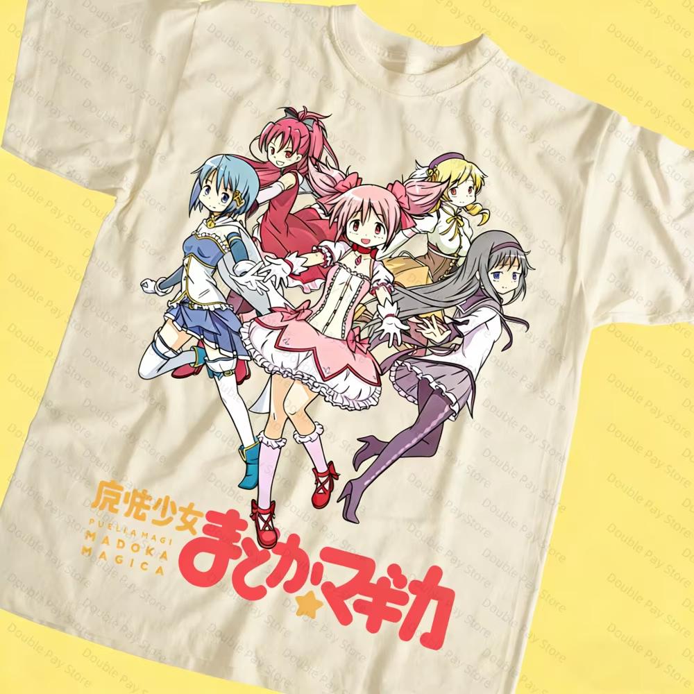 T-shirt Unisex Puella Magi Madoka Magica Carina Top Invisibile Comodo Per Unisex E T-shirt Unisex