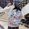 Graffiti Print Backpack Junior High School Student Lightweight Schoolbag Men and Women Large Capacity Backpack