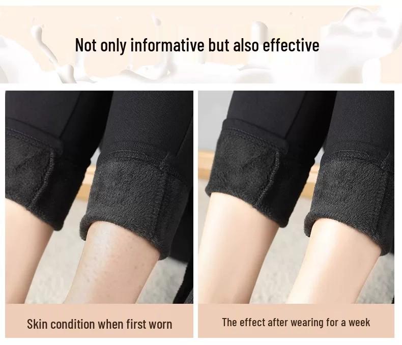2025 New Plus Size Velvet-Lined Skinny Leggings for Women - Warm, Thick, and Stylish Autumn/Winter Pants