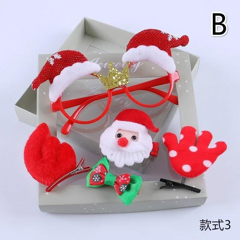 Baby Hair Ornaments Kids Christmas Hairclip Set Hairclip Accessories Girls' Xmas Gifts 1 Set