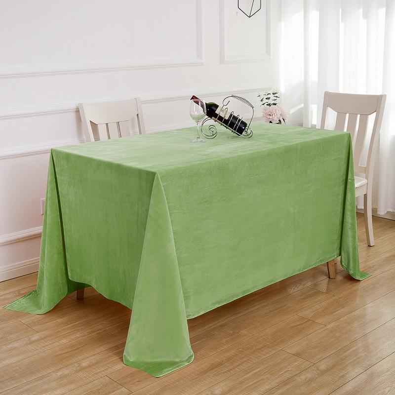 High-End Conference Tablecloth Office Rectangular Tablecloth Dark Green Dutch Flannel Event Sign-In Table Cover Velvet Table Cover