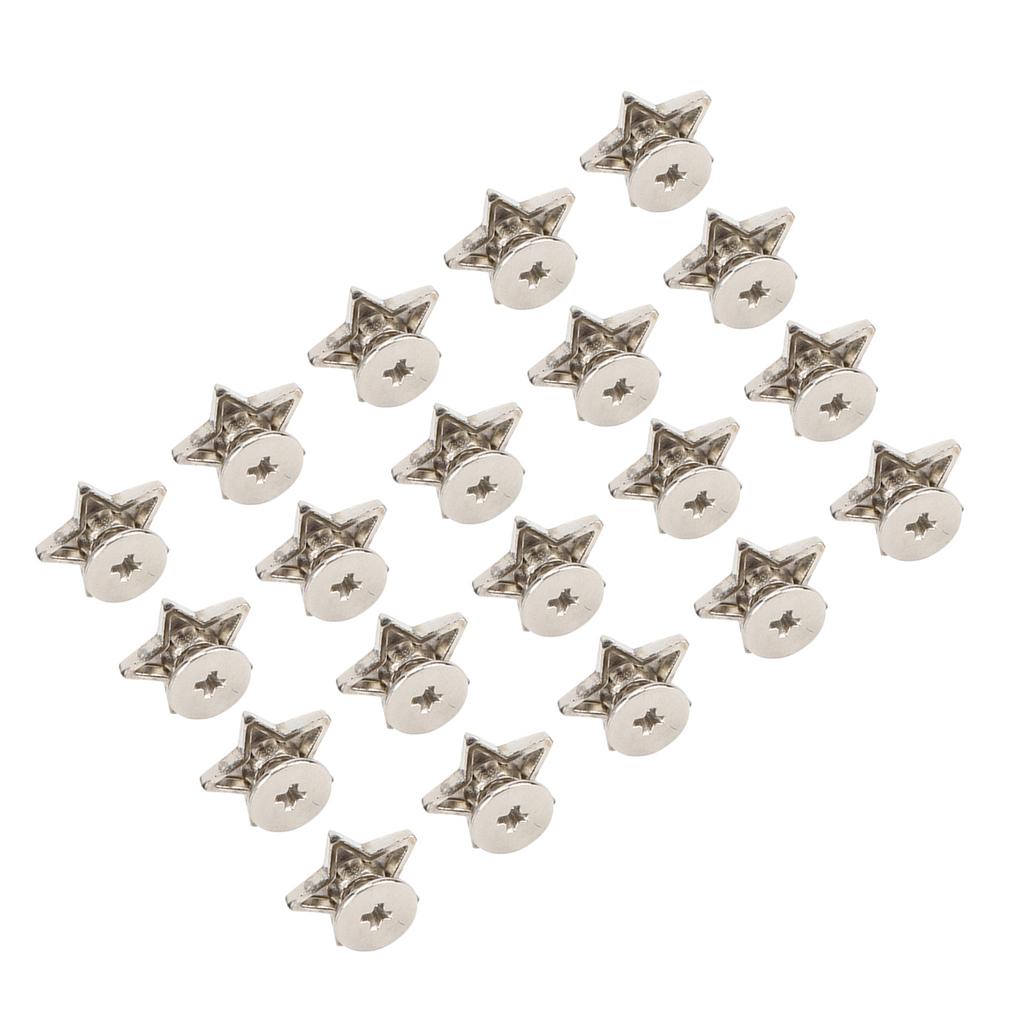 20Pcs Star Shape Rivet Stud Button DIY Clothes Shoes Decoration Accessories with Screws