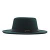 New spring and autumn top hat women's fashion British woolen hat flat top gentleman retro solid color hat
