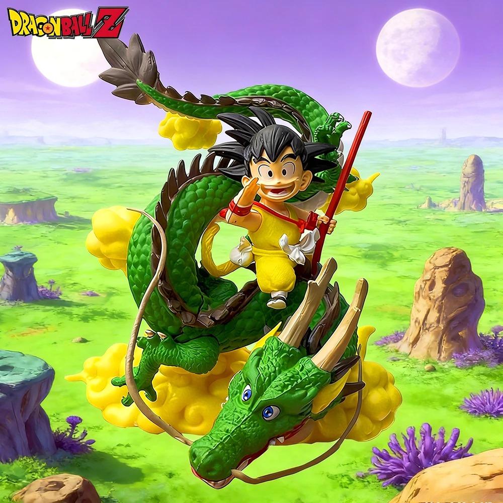 Figura de Anime Dragon Ball de 15 cm Goku y Figura de Dragón Figuras de Acción de PVC Modelo de Colección Juguetes Regalos