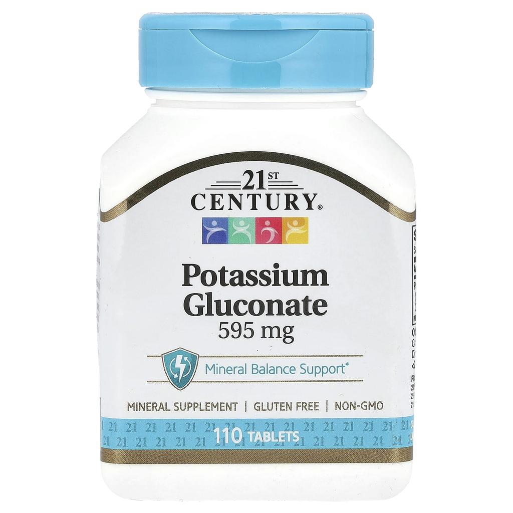 21st Century, Potassium Gluconate, 595 Mg, 110 Tablets