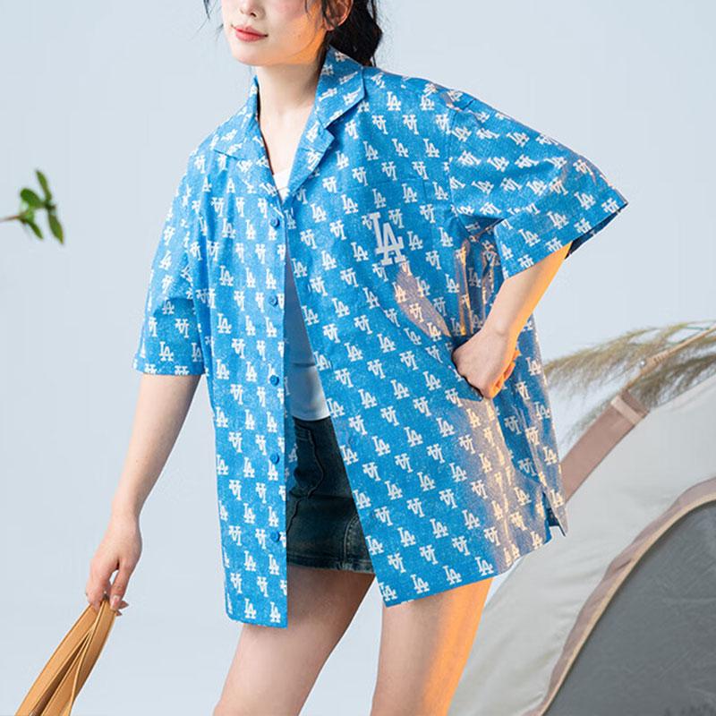 New MLB MLB Vintage Los Angeles Dodgers SS24 Shirt Unisex Blue 3AWSM0243-07BLP