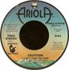 7inch Record ERUPTION  I Cant Stand The Rain 7686 ARIOLA RECORDS  1978 US Dance  Electronica Used