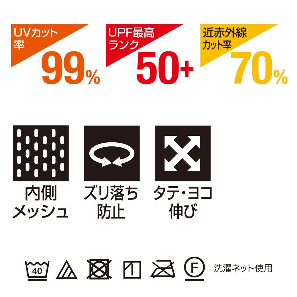 Arm Cover UV Fingerless Gloves Aquaplus Black Suitable Hand Circumference [Alphax] Women's Size 18-22cm