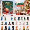 Stocking Stuffers for Friends 2026 Dragon Advent Calendar, 24 Days Funny Baby Figures Christmas Countdown Unique Set 2D Acrylic Cartoon Ornaments Xmas
