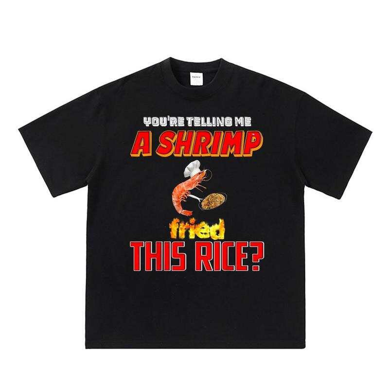 

Unisex Shrimp and Shark Fishing Theme T-shirt M