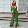 Jumpsuit Set for Women Slim Fit Straight Pants Backless Summer Spring Outfit