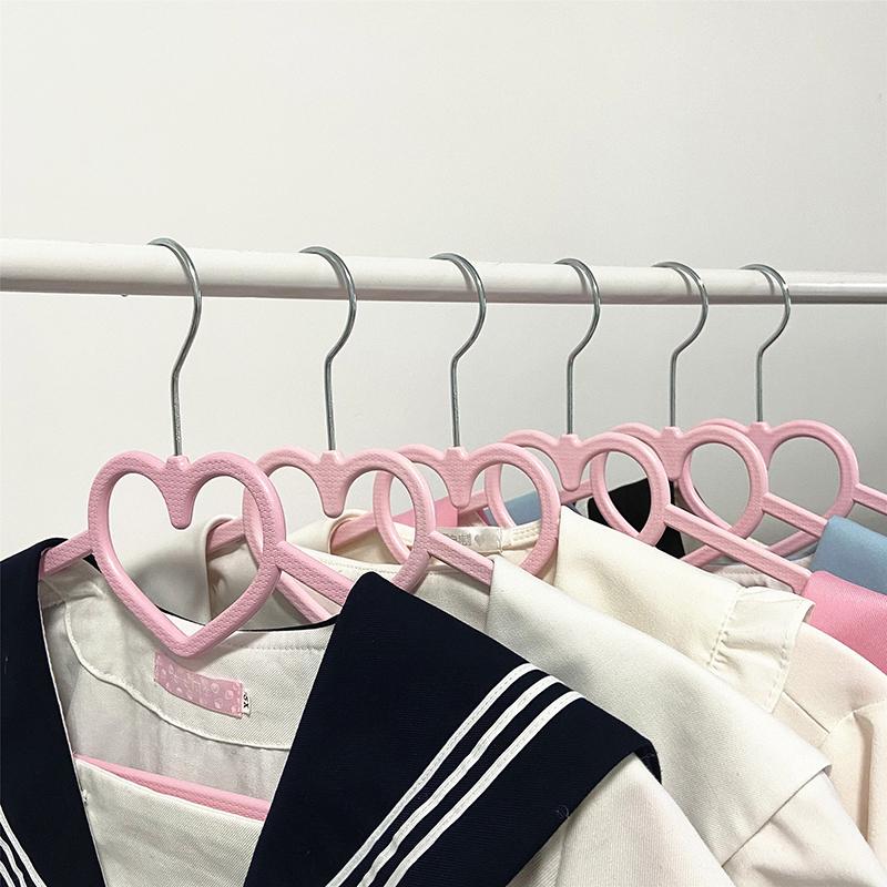 10/15/20/30 Stück Kleiderbügel Robuster Bügel ABS Rosa Herzmuster Mantelbügel für Erwachsene Kinder Kleidung Aufhängung Zubehör