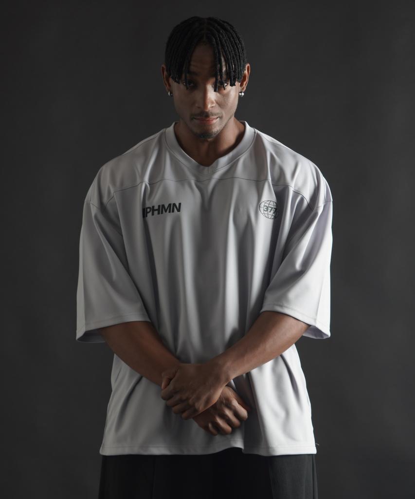 PHERMENON [2Pack] Oversized Rugby Jersey Short Sleeve (3 Colors)