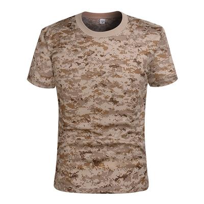 Python Tričko Outdoor Kulatý Výstřih Maskáč Krátký Rukáv Tréninkové Top Fitness Polyester Poušť Vícebarevný Taktický Krátký Rukáv