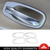 Car Inner Door Handle Bowl Cover Trim For BMW 5 Series 2004-2010 Silver Aluminum