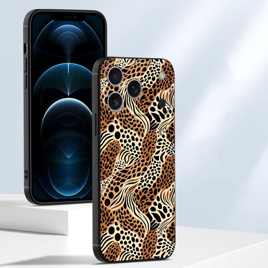 Leopard Print Funda Phone Cover Case for Apple iPhone 17 Pro Max 14 16 13 15 Pro 7 8 11 12 Air XR XS MAX