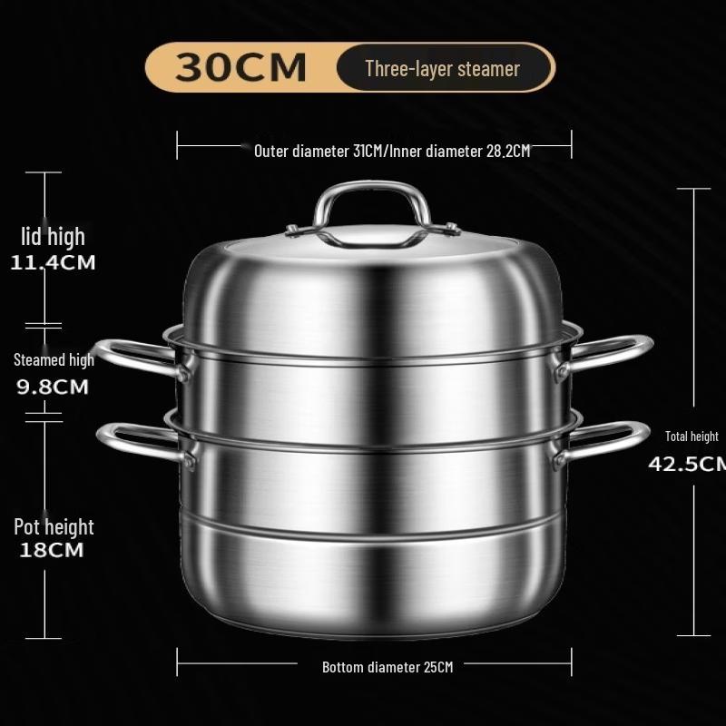 

430 Stainless Steel Multi-functional Steamer Pot
