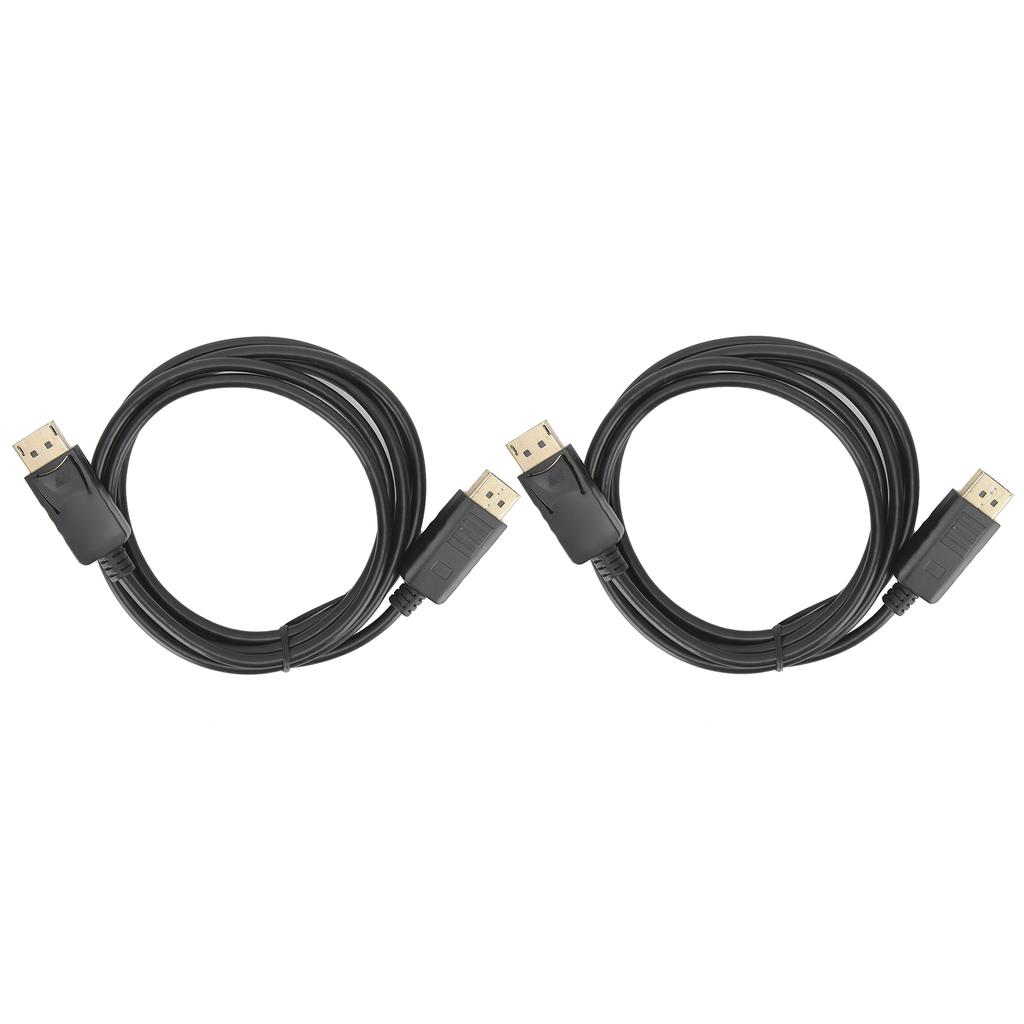 2 stk DisplayPort tilkoblingslinje DP til DP-kabel 1,8M DP hann-til-hann-adapterkabel