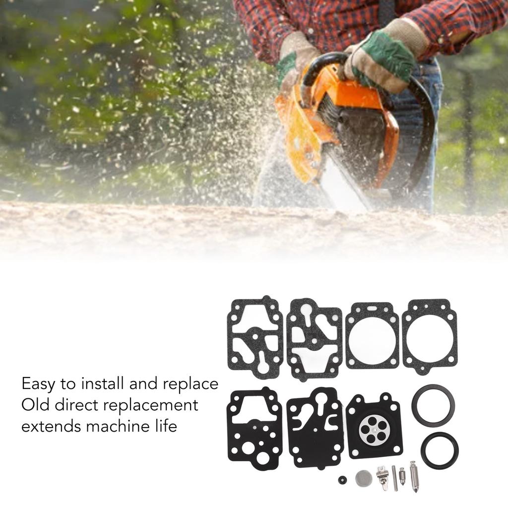 Chainsaw Carburetor Gasket Kit Paper Washer Gasket Kit with Storage Box and Accessories for D11 WYL