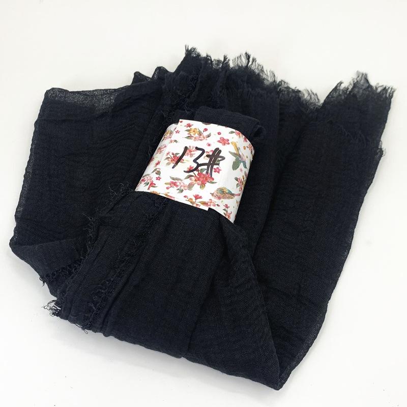 Women Cotton Scarf New Summer Girls Solid Color Sunscreen Thin Scarves Soft Shawl Foulard Viscose Spring Lady Wrap Shawls