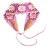 Fascia in maglia floreale estiva Turbante elasticizzato Fascia per capelli con fiore all'uncinetto Copricapo Bandane Per Ragazze Donne Accessori per capelli