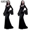 Vestidos Casuais de Manga Longa com Estampa Lisa para Outono Inverno