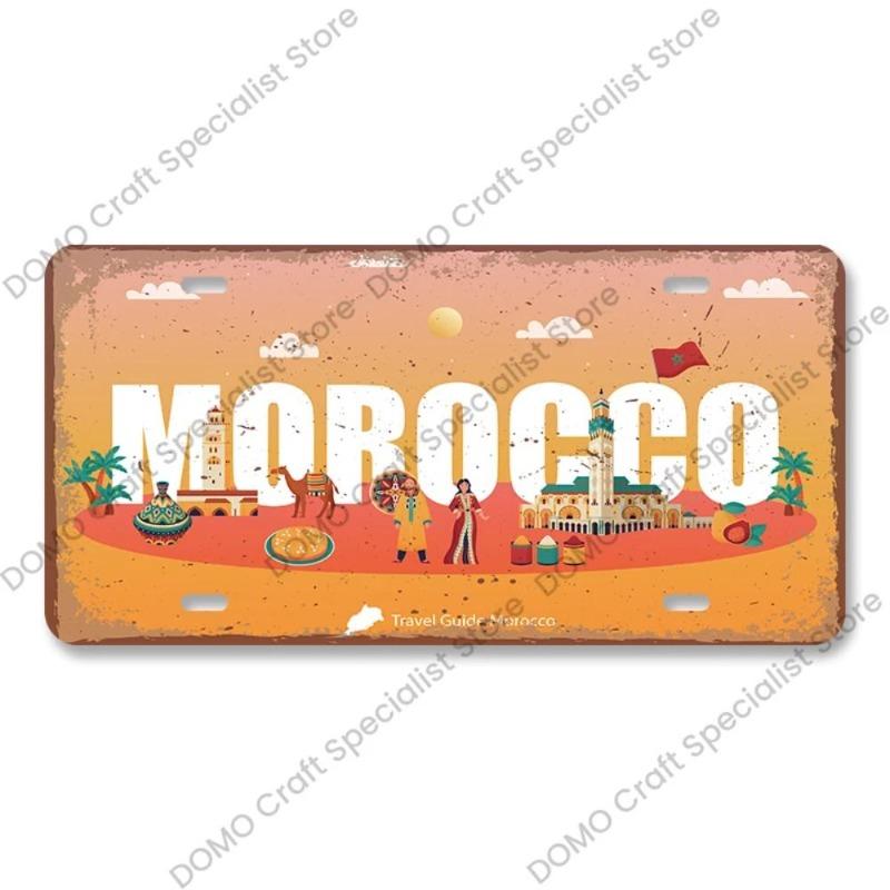 Motorcycle Souvenir License Plate, Metal Auto Wall Decor 15x30cm