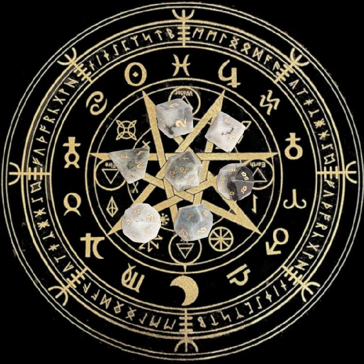 Natural Gemstone Dice Multifaceted Various Shape Polyhedral Digital Game Dice