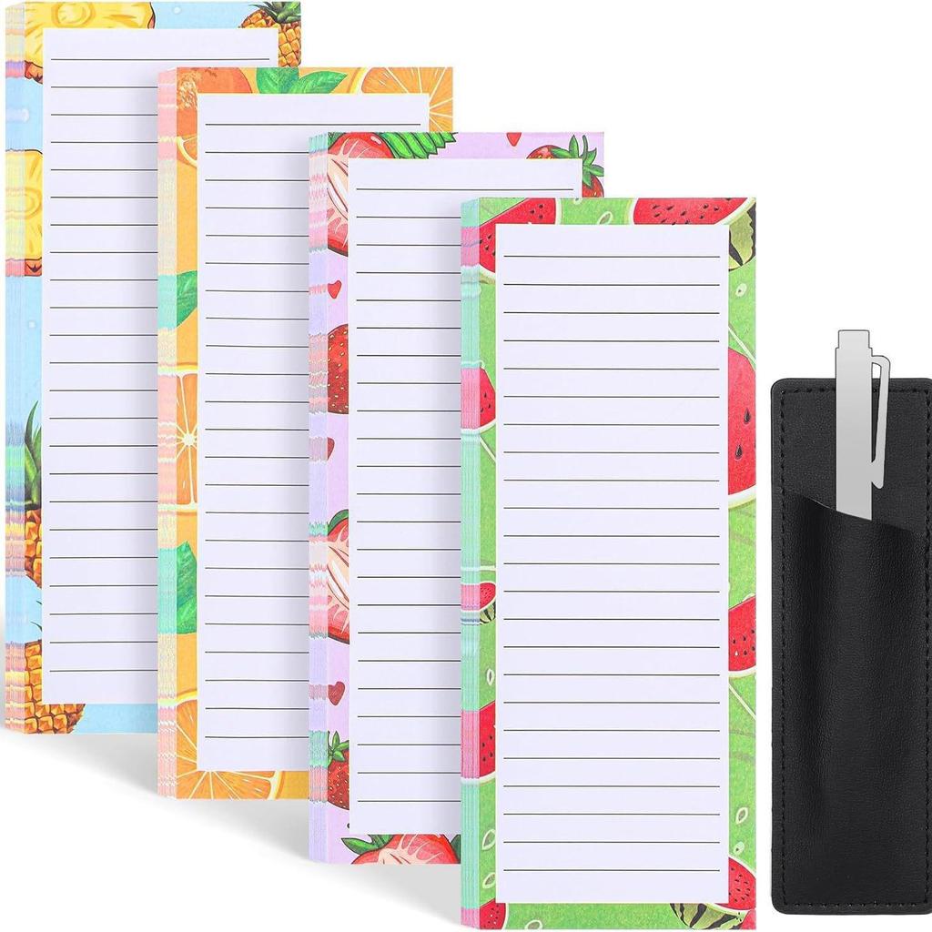 Charming Fruit Magnetic Memo Board: Tearable Sticky Notes for Fridge