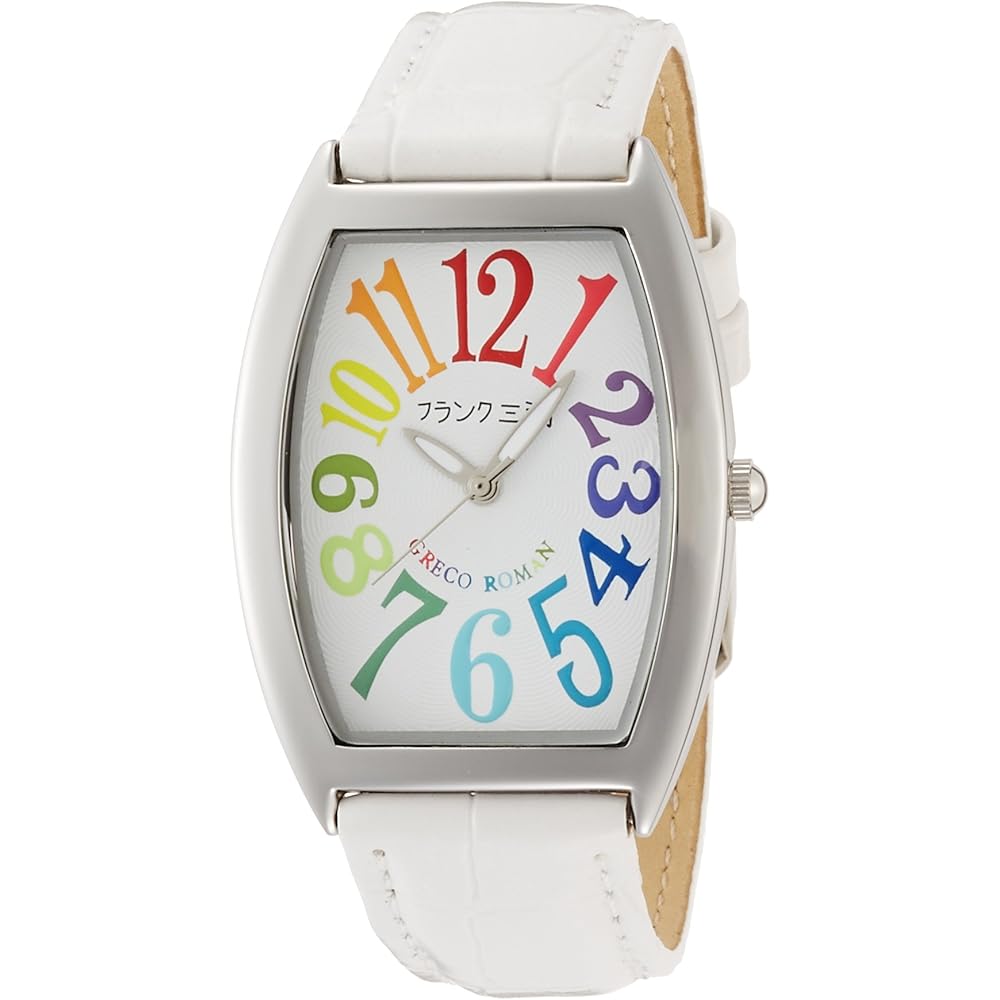 Frank Miura Zero Model Greco-Roman Style 400 Wins Commemorative Watch Leather Strap Colorful White
