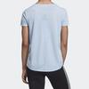 Adidas Training Round Neck Short Sleeve T-Shirt Women Tops Bright-Blue FL8567