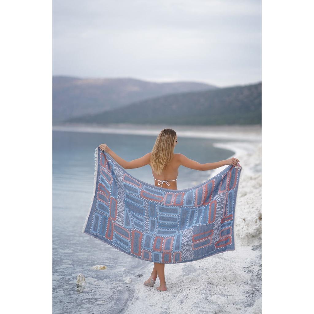 - Pestemal aus 100 % Baumwolle – Strand-Peshtemal – Speziell entworfene Strandkreation – Hamam-Peshtemal