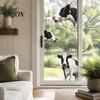 Waterproof PVC Wall Decor for Bathroom Realistic Milk Cow Stickers, Decal,3D Animal Door Decorative Murals Nursery Peel And Stick Art Home Bedroom