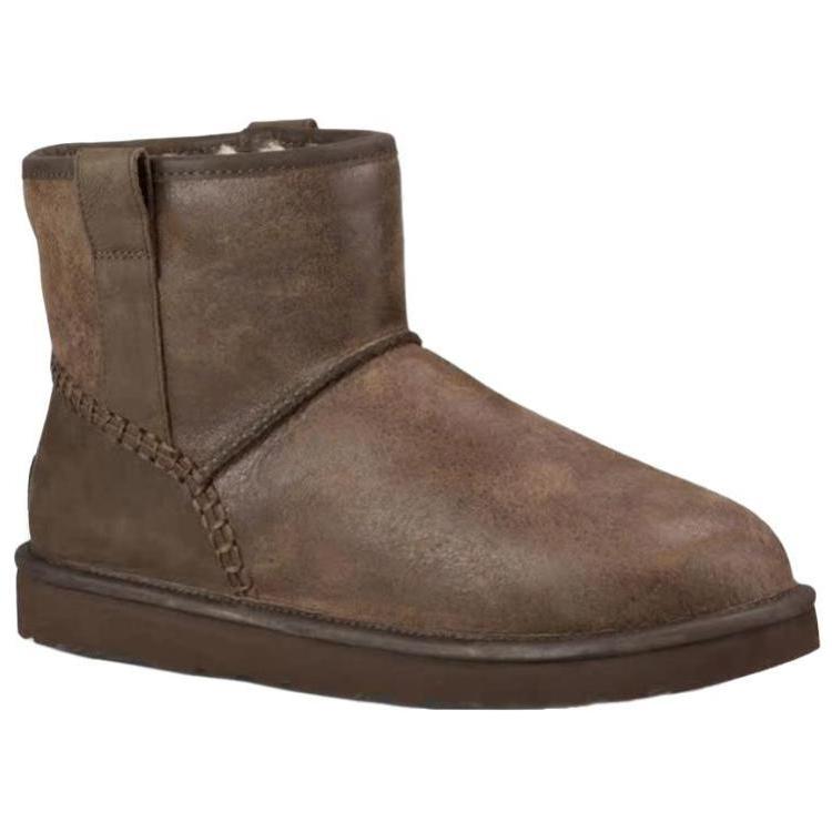 UGG Warm Stylish Versatile Short Snow Boots Men Boots Brown 1008621-CHE