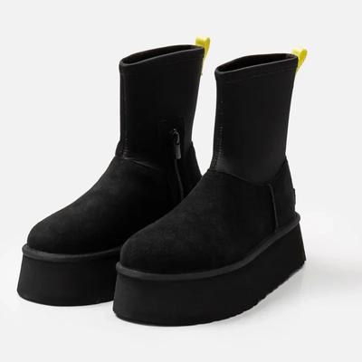 Nieuwe Mode Ronde Neus Designer Sneakers voor Dames Winter Eenvoudig Effen Kleur Outdoor Banket Feest Dames Laarzen Zapatos