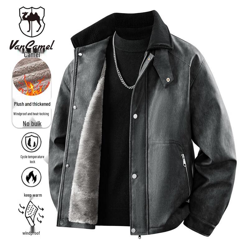 

VANCAMEL Men s Fleece-Lined Casual Jacket 3XL